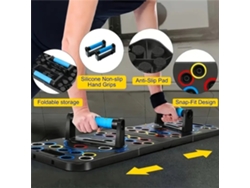 Negro bominfit Tabla Soporte Multifuncional Flexiones Pecho Abdominales Hogar Entrenamiento Físico