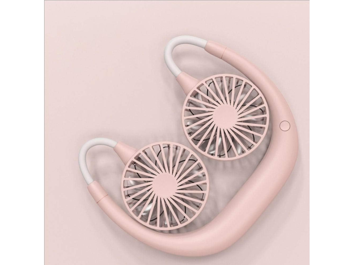 Mini Ventilador Portátil Para El Cuello Pequeño Colgante Exteriores Ideal Deportes Y Viajes Con Capacidad