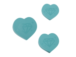 Juego De Herramientas De Bricolaje, Bandeja De Corazón Con Diamantes De Imitación, Almacenamiento Multifuncional, Azul, Número 2