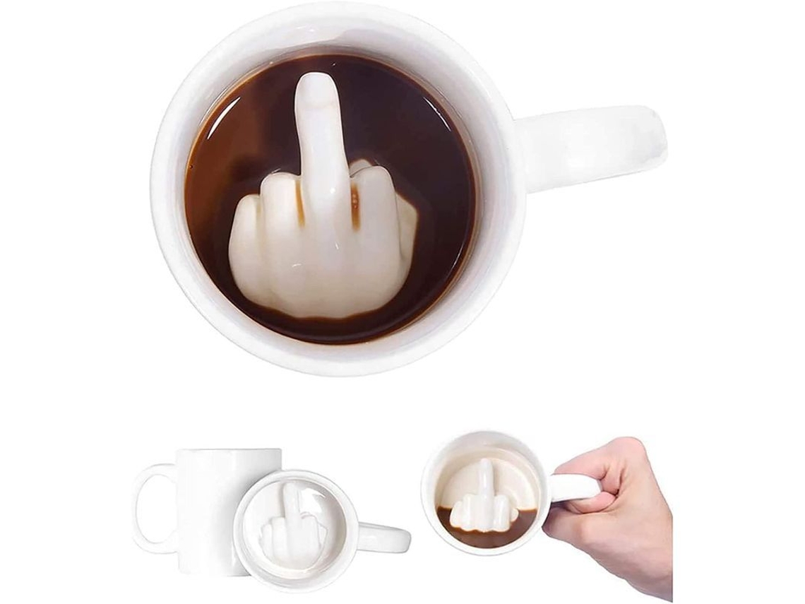 2026-33463-taza De Cerámica Con Dedos De Medio Interior 3d, Taza De Café Divertida Resistente Al Microondas Y Lavavajillas