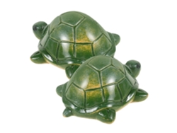 Juego de 2 tiradores decorativos de baño con diseño de tortuga marina, tapas de rosca de cerámica Slowmoose