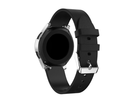 Correa de piel auténtica 22mm para Samsung Galaxy Watch 46mm - negro