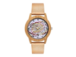 Reloj De Pareja Unisex De Cuarzo Con Correa De Silicona Y Dial Redondo (oro Rosa)