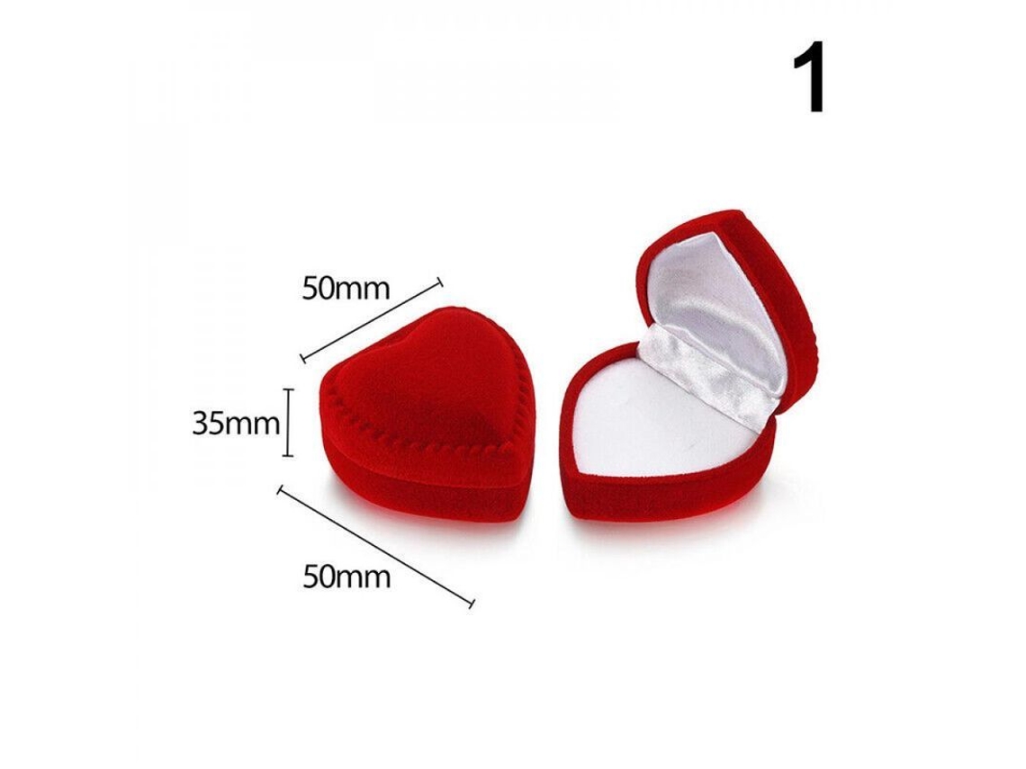 Caja De Joyería De Terciopelo Para Anillos De Boda, Pendientes, Collares Y Pulseras, Regalo Grj 1