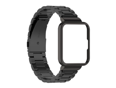 Correa de acero inoxidable 3 cuentas para Xiaomi Redmi Watch 2/Redmi Horloge 2 Generation - negro