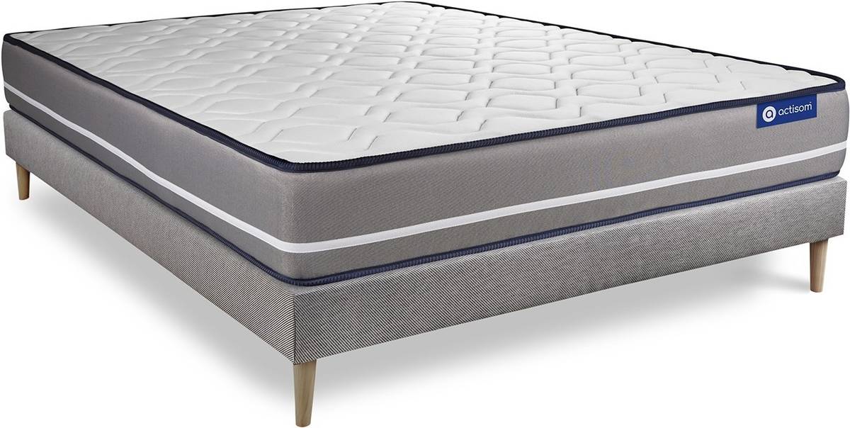 Conjunto de Somier + Colchón ACTISOM Actiflex Pur (Gris - 130x210cm)