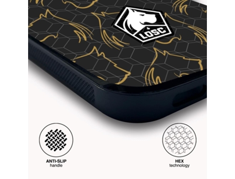 Funda Móvil Oficial Lille Fc para iPhone 14 PHONECASES3D Piel Sintética Negro