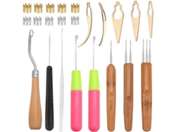 Ganchos De Ganchillo Para Rastas Agwuoetr, 100 Anillos Para El Cabello, 5 Agujas De Bloqueo
