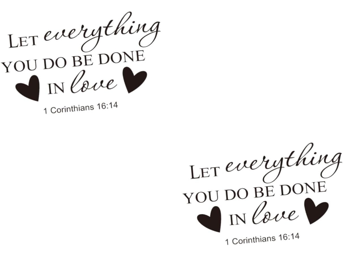2 Piezas De Papel Tapiz Decorativo Para Bodas, Adhesivo De Pared Con Palabras En Inglés, De Y Pared