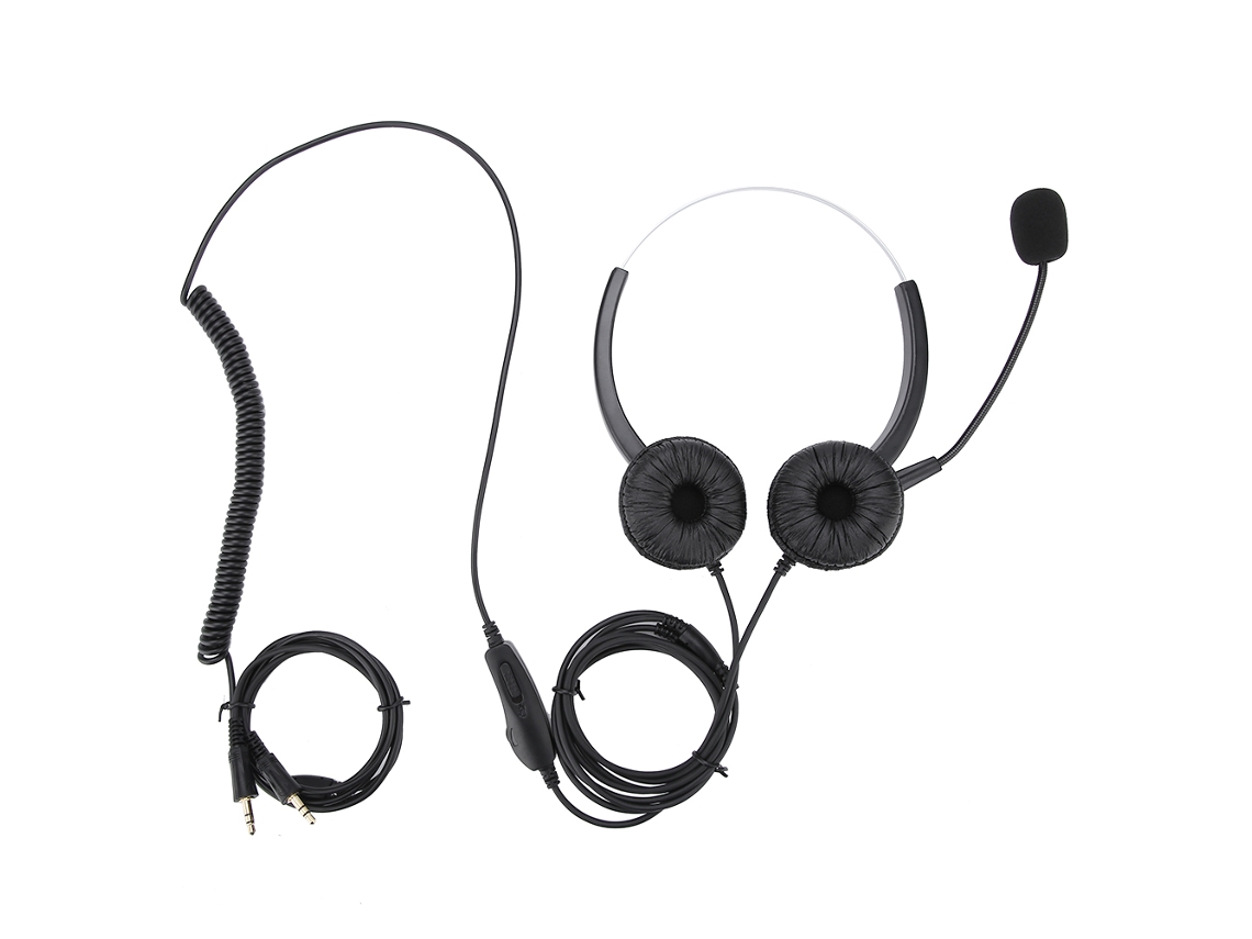 Auriculares con cancelación de ruido para centro de llamadas con auriculares duales