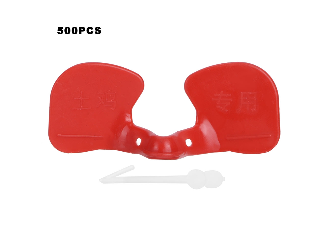 500 Gafas Antipicoteo Para Gallinas Ciegas, Equipo Para Granjas Avícolas, Aves De Corral, Abs Rojo
