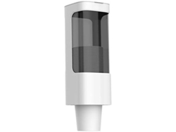 Dispensador de vasos, innovador soporte de fuente de agua de pared para vasos desechables, portavasos ajustable con compartimento translúcido para