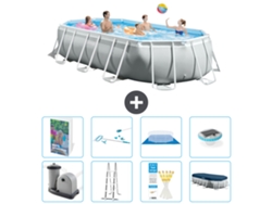 Intex Piscina Prism Frame Oval - 503x274x122 Cm - 9-peças S595