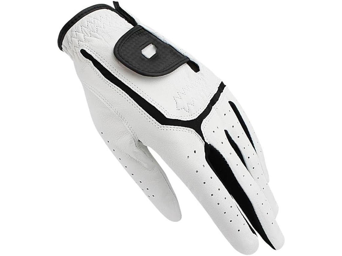Guantes de golf profesionales para hombre, blancos y negros, con palma gruesa, para golfistas, sin marca.