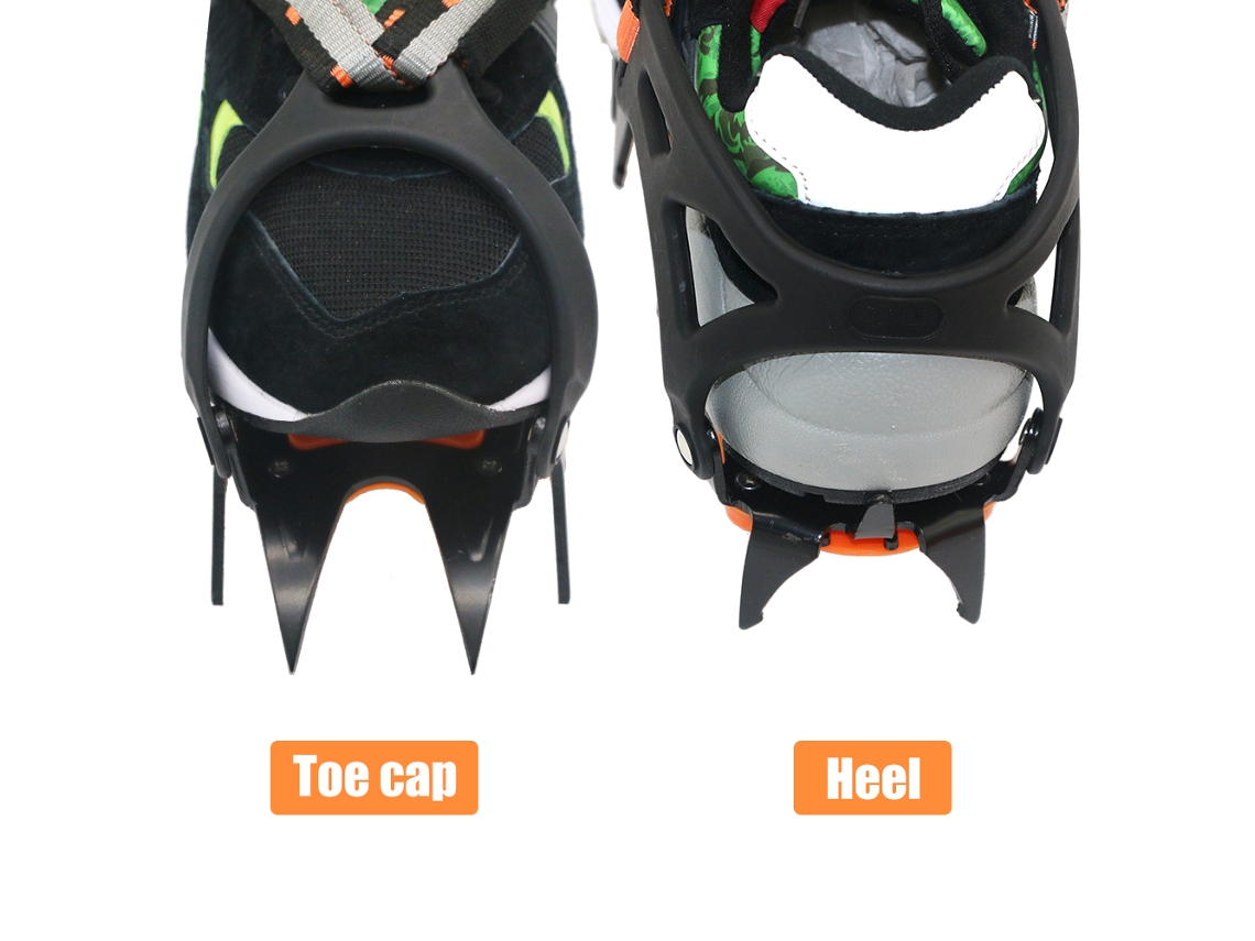 Agarre Para Hielo Con 12 Dientes Para Botas De Invierno, Puntas Antideslizantes De Plomo Para Hielo Para Crampones De Tracción En La Nieve.
