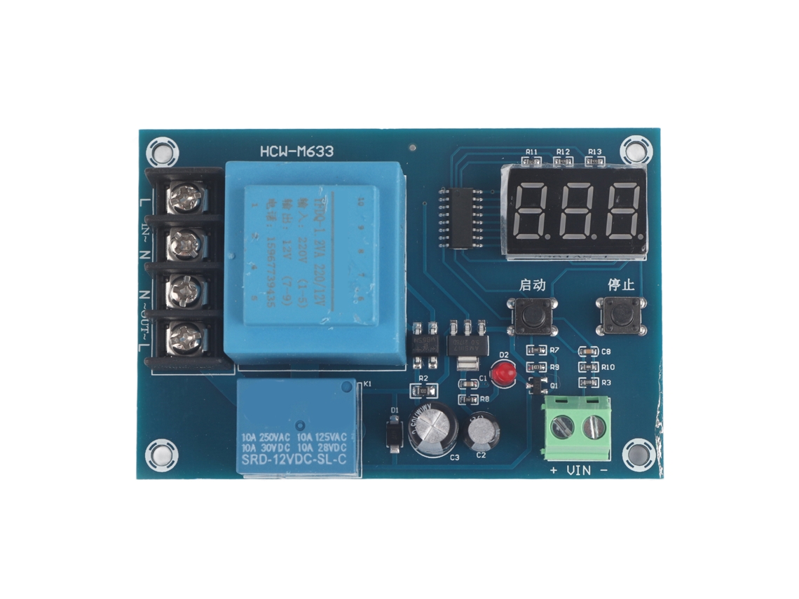 Placa De Control De Protección Y Carga Para Batería De 220 V Con Pantalla De 3 Dígitos, 20 A Para 12 V-96 V.