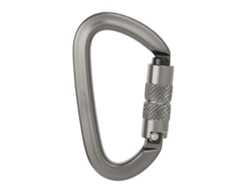 Fechadura Automática De Carabiner Em Liga De Alumínio D Para Corda De Rede Chaveiro Cinza