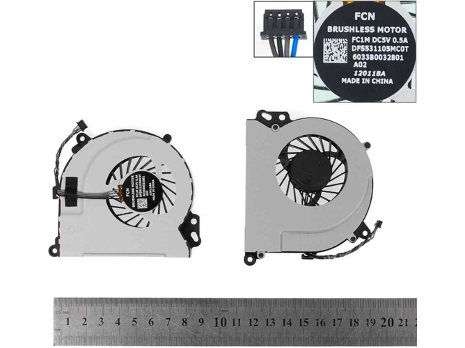 Ventilador para Portátil HP Envy 15 Envy 17 Dfs531105Mc0T