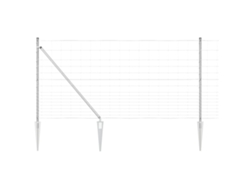 Valla de campo de acero galvanizado vidaxl gris metal