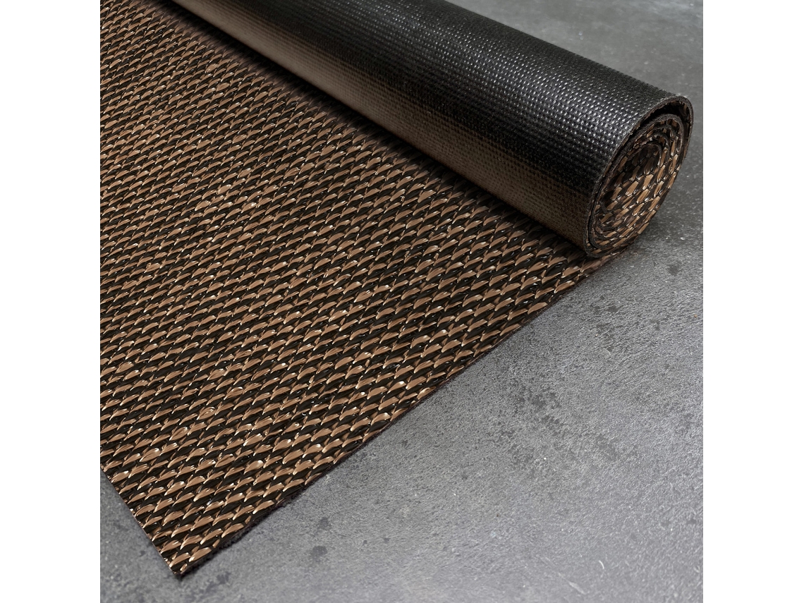 Alfombra STORESDECO Vinílica Deblon Antideslizante Interior Marrón (80x150cm)