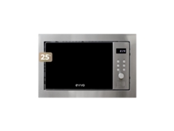 Evvo Microondas Integrable Mi35 Inox, 25l, Grill 1000w, 8 Funciones, Multifunción, Temporizador 60 Min, Display Digital, Inox Brillante