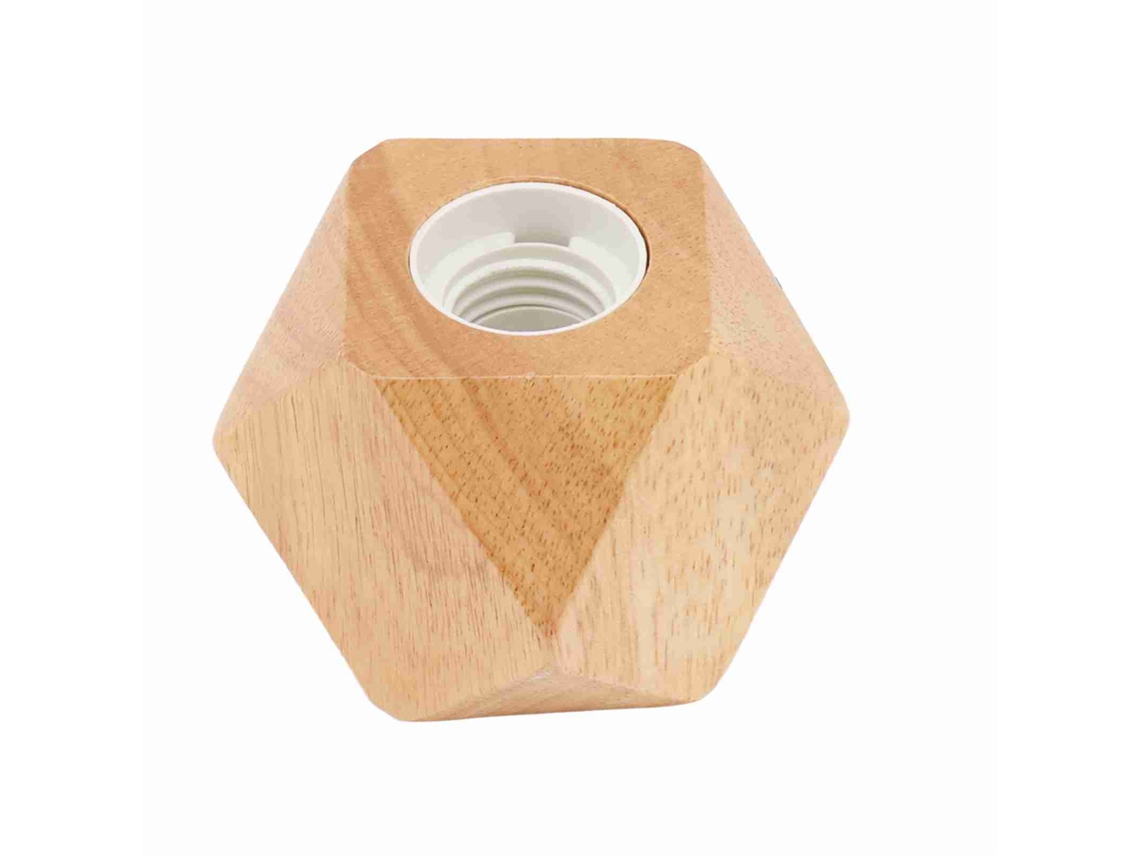 Base de lámpara de madera con forma de diamante 2026 con casquillo E27, decoración moderna y pequeña para el hogar, enchufe británico, 220 V.
