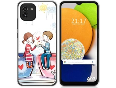 Carcasa para Samsung Galaxy A03 TUMUNDOSMARTPHONE Dibujos Café Multicolor