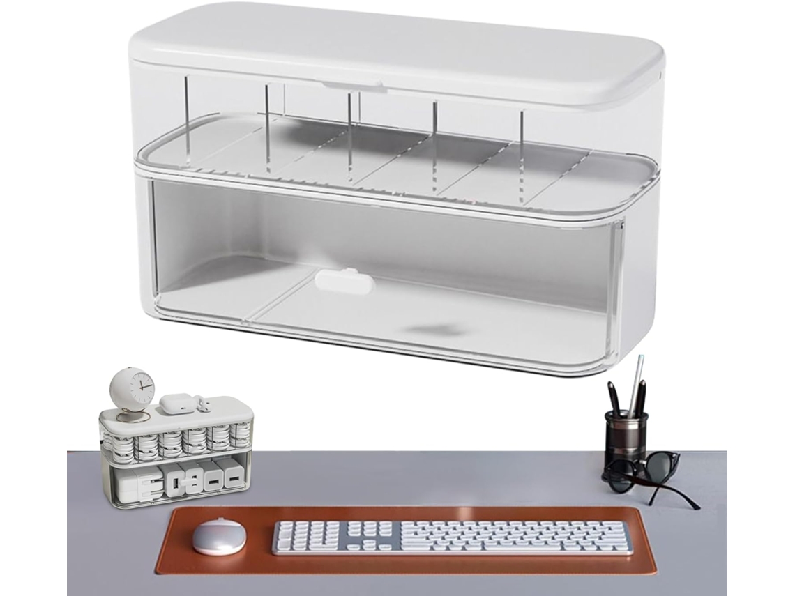 Caja Organizadora De Cables – Almacenamiento Transparente Para Cables De Carga |
