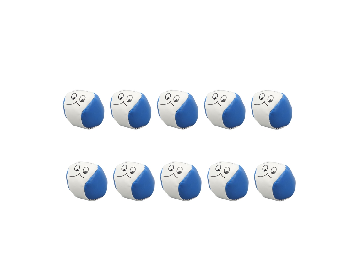 10 Pufs, Estilo Cara, Cartucho, 5 Cm, Espuma De Poliuretano Resistente, Cerámica, Para Fiestas Familiares, Playa, Azul