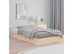 Estructura De Cama Individual De Madera Maciza 90x190 Cm