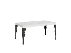 Mesa extensible Paxon Premium 140/400x90 cm, patas de madera de fresno blanco y antracita Itamoby