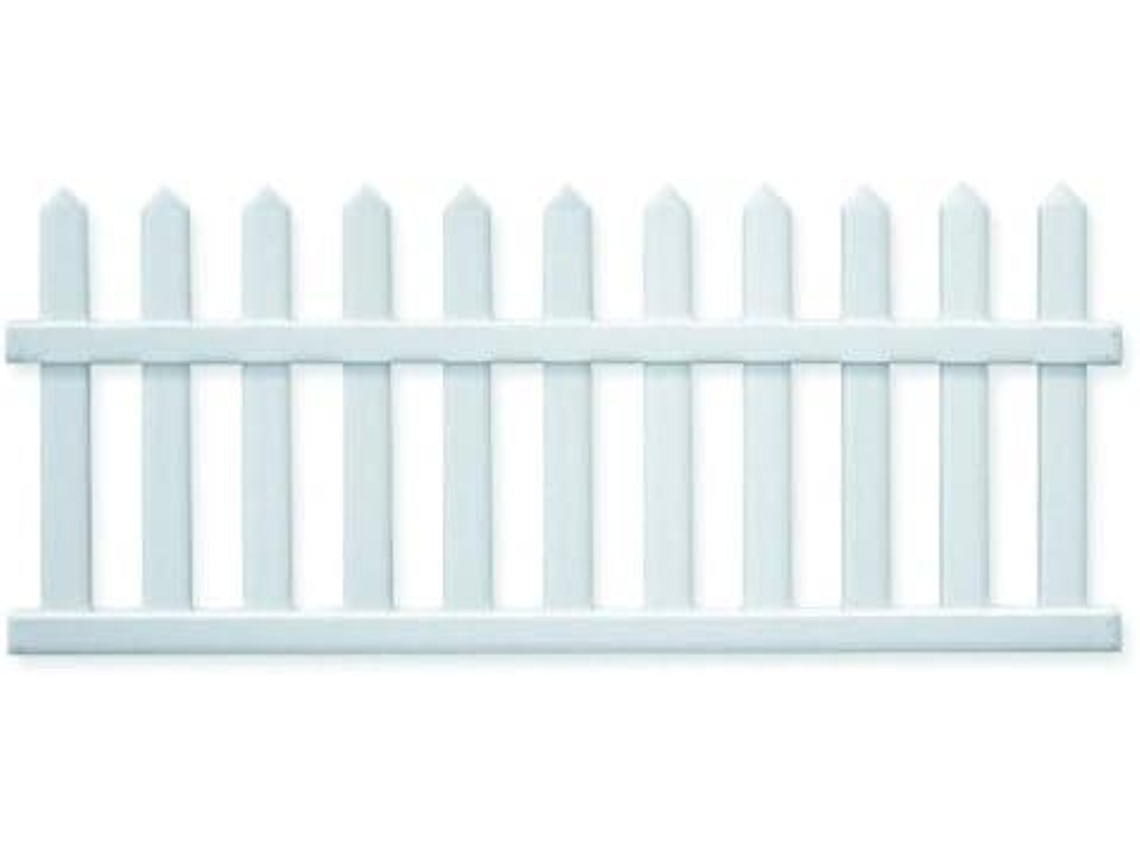 Valla Picket Pvc 5 x 180 x 80 cm. Blanco DURAMAX