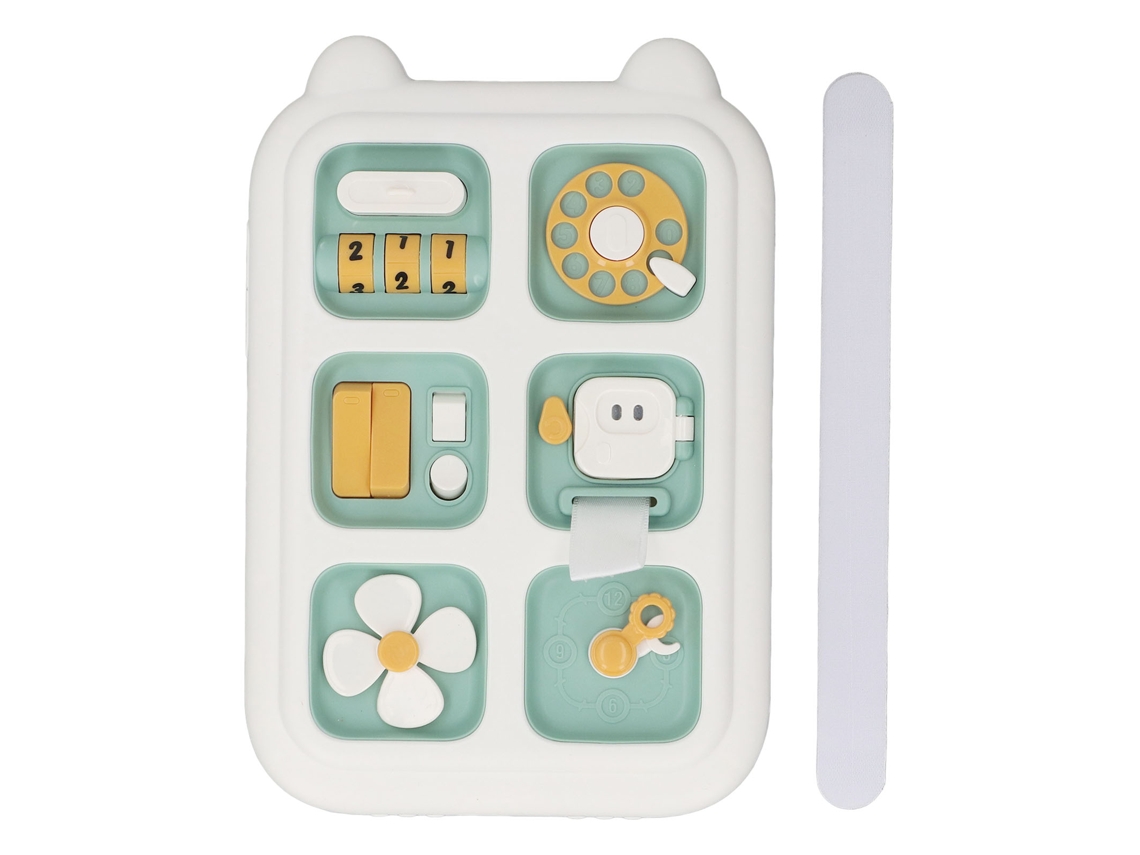 -tablero Sensorial Ocupado Juguete Educativo Para Bebés Con Hojas Adhesivas Aprendizaje Motricidad Fina Verde Menta