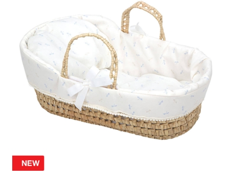 Set de Accesorios de Muñecas ARIAS Canastilla Mimbre con Asas, Cubre Manta y Cojin (3 Años - 30 x 18 x 53 cm)