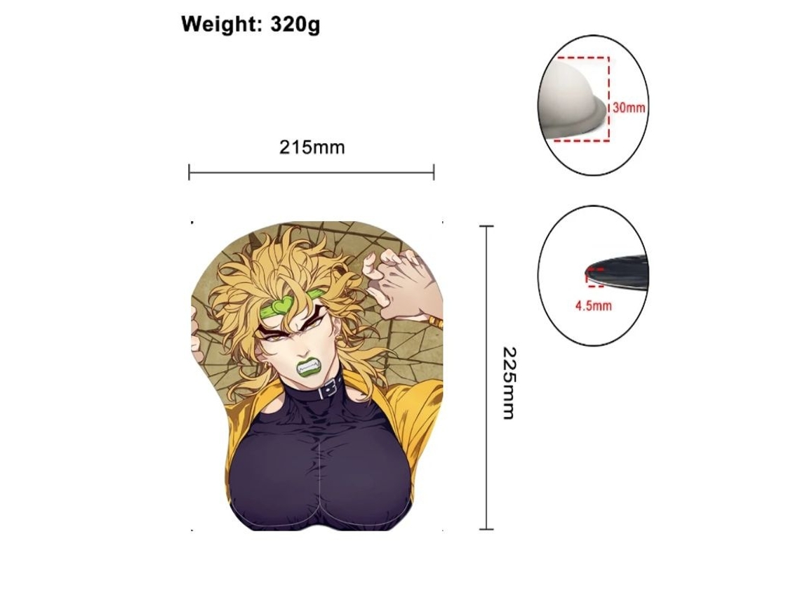 G05 Lh-410 SIURN Alfombrilla de ratón de silicona 3D con dibujos animados de anime