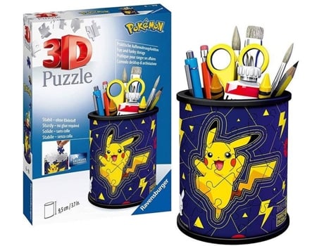Puzzle 3D RAVENSBURGUER Pokémon 3D Pencil Holder (Edad Mínima: 6 años - 54 Piezas)