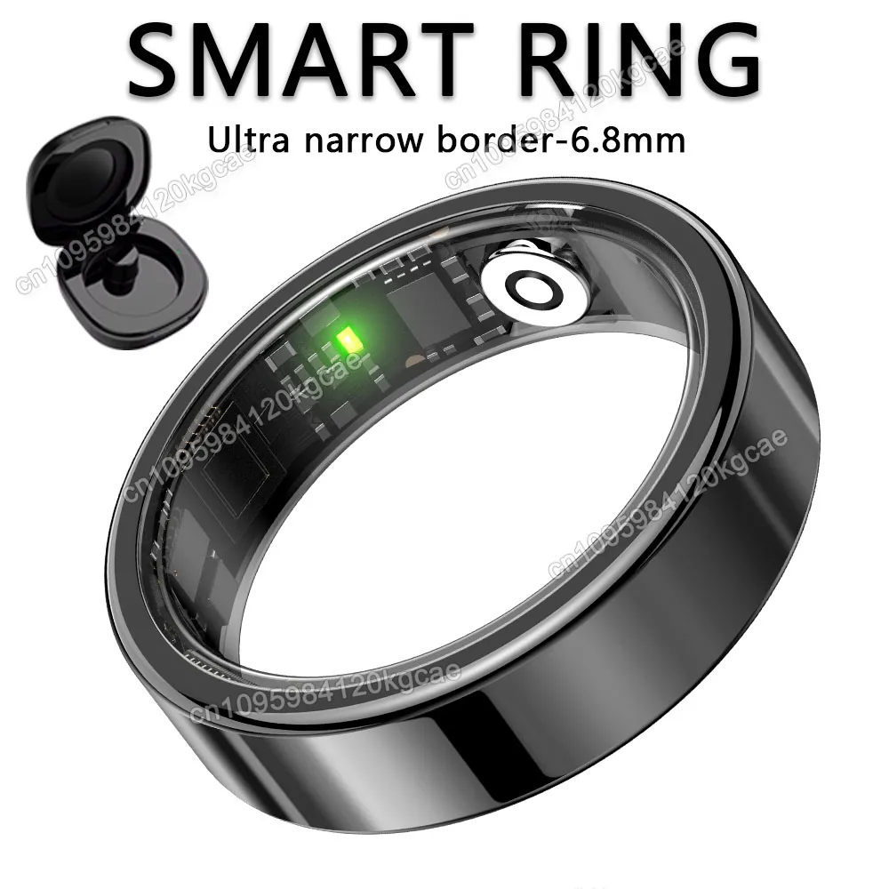 (negro, Cargador, No.7) Anillo Inteligente, Monitor De Salud De Oxígeno Y Sangre De La Frecuencia Cardíaca, Resistente Al Agua