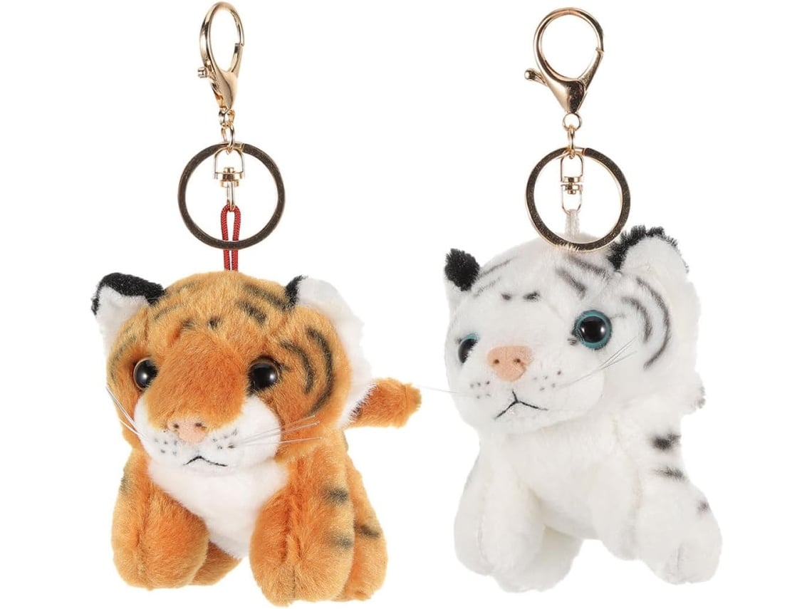 Chaveiro De Tigre De Pelúcia Kawaii, Brinquedo De Pelúcia Macio Para Mulheres E Meninas, Acessório Para Mochila.