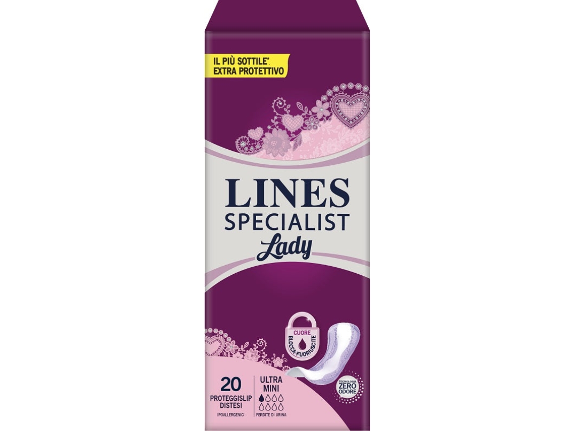 Compresas para incontinencia Lines Specialist Lady Ultramini, 20 unidades