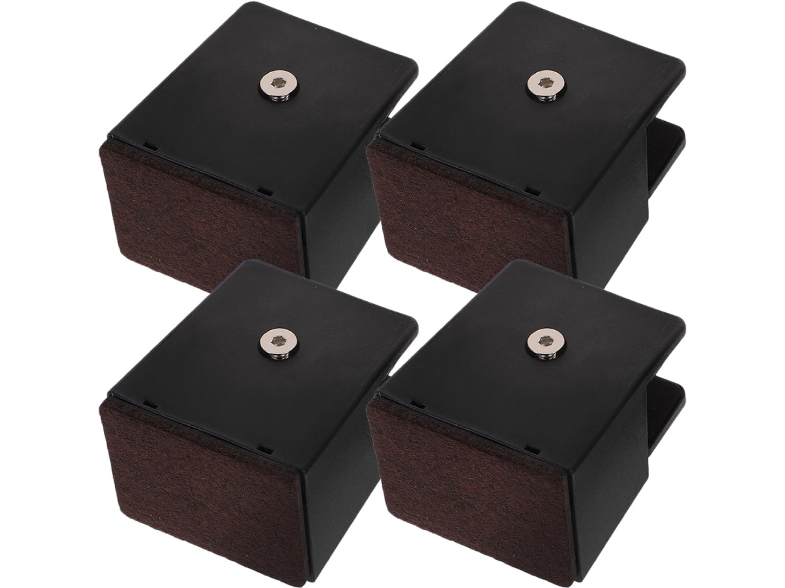 Elevadores De Muebles Ajustables De Acero 4 5 En Color Negro, Juego De Piezas, Altura En Cm