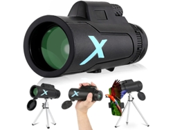 Telescopio monocular 12x50 HD con prisma Bak4, IP68, visión nocturna baja, trípode ajustable, para observación de aves, caza y turismo, color negro Yizhood