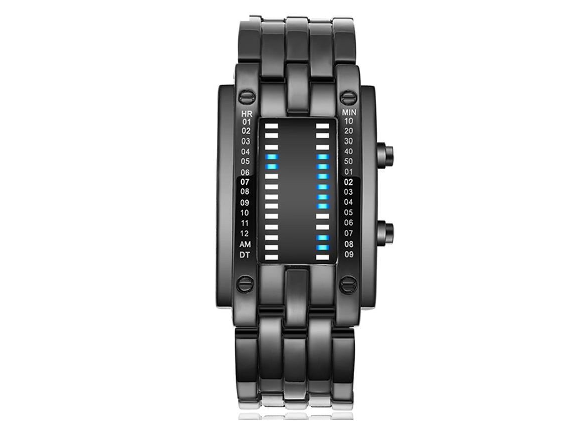 Reloj Digital Con Matriz Binaria Y Led Azul Para Hombre Y Mujer, Clásico, Moderno Y Con Tecnología Binaria.