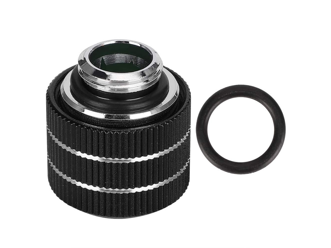 Conector para tubos de refrigeración líquida para sistemas de PC, tubos de PETG/PMMA, 14 mm de diámetro exterior SFUSHOS (negro)