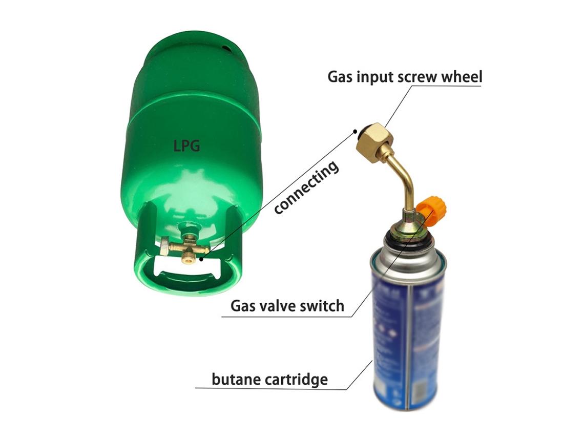 Adaptador de válvula para carga de butano