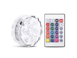 Luces Sumergibles Con 10 Led Rgb, Funcionan Con Pilas Y Tienen Mando A Distancia. Resistencia Al Agua Ip68.
