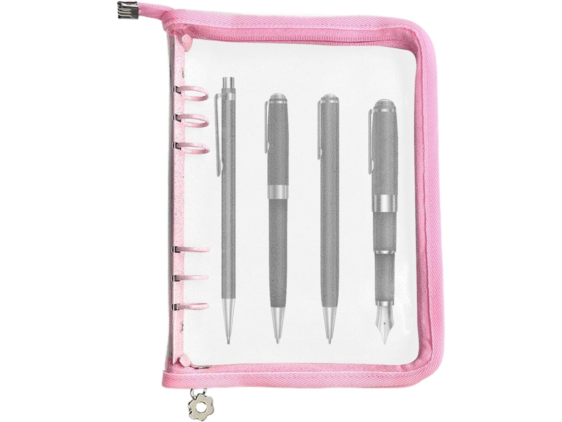 Funda protectora de PVC transparente con cremallera para carpeta de 6 anillas | Funda económica para carpeta Vayotoy