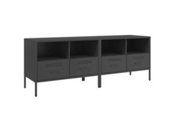 Maison Exclusive - Muebles Para Tv 2 Unidades Acero Negro 68x39x50,5 Cm