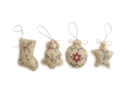 20 piezas adornos de árbol de arpillera de Navidad decoraciones colgantes árbol de calcetín de Navidad decoración en forma de bola para fiesta de N...