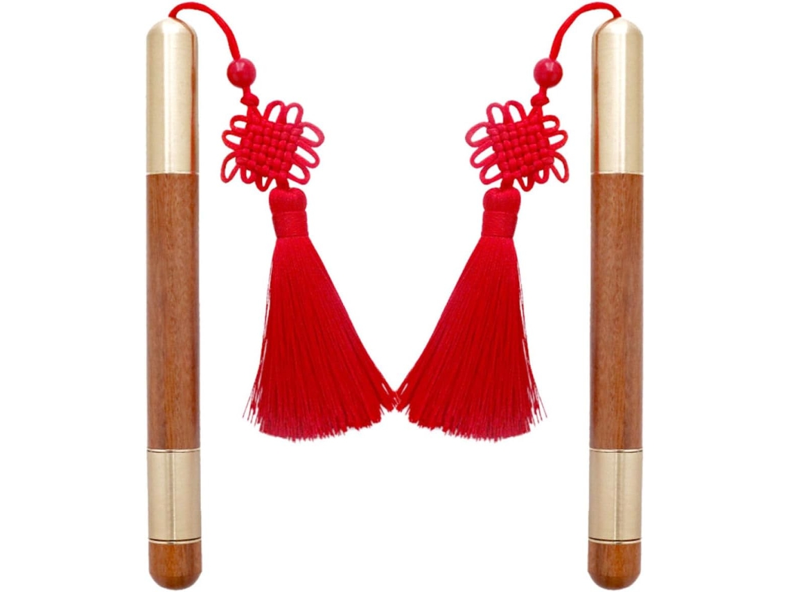 Besportble Juego De Gel Alipis Con Puntas Protegidas En Madera Y Metal Con Colgante De Nudo Chino Y Gel Par...