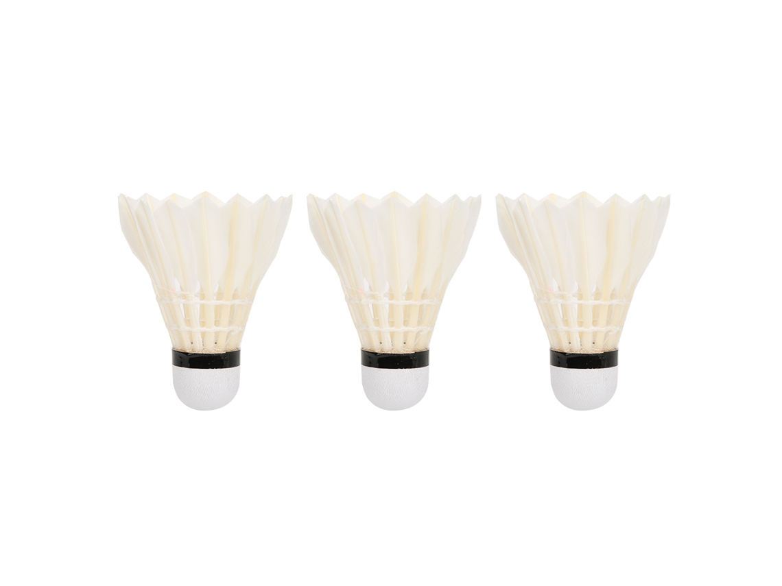 3pcs Plumas De Pato Shuttlecocks Badminton Entrenamiento Anti-viento Para Deportes Al Aire Libre (blanco)